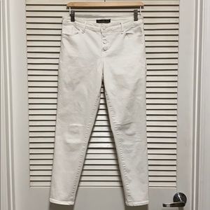 Abercrombie & Fitch high waisted white jeans